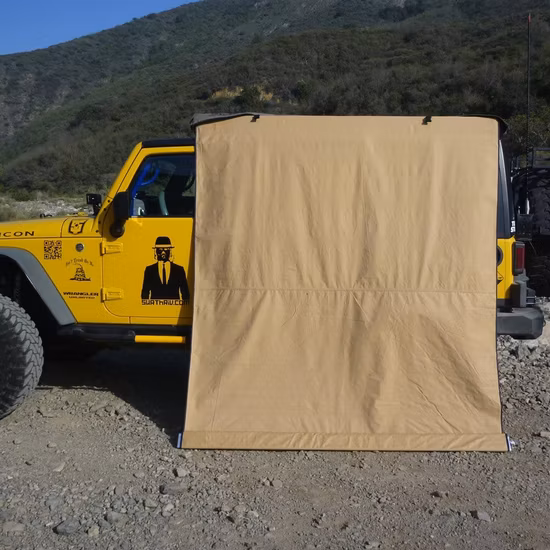 Car Side Awning Outdoor Camping Travel Rooftop Tent Beige Ute Canopy Aluminium